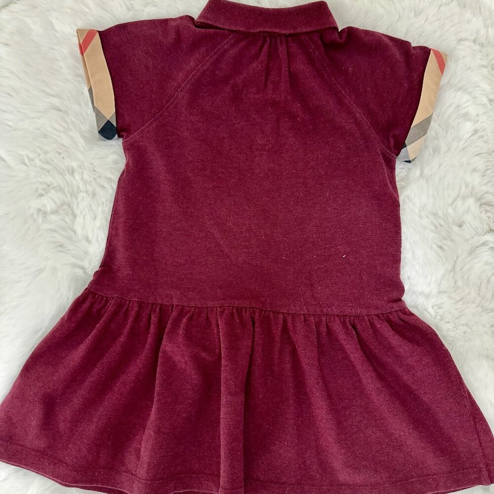 Burberry Burgundy Polo Dress Kids